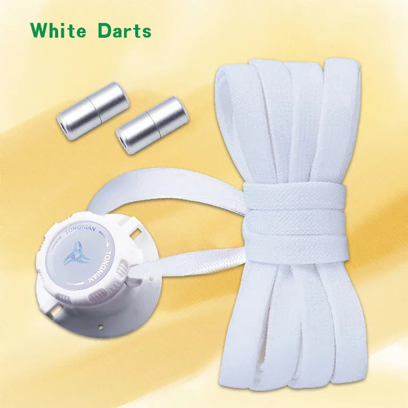 1Pair Easy Fit Automatic Shoelaces Without ties Swivel Buckle Laces Sneakers No Tie Shoe laces Adults Kids Thick Rope shoelace