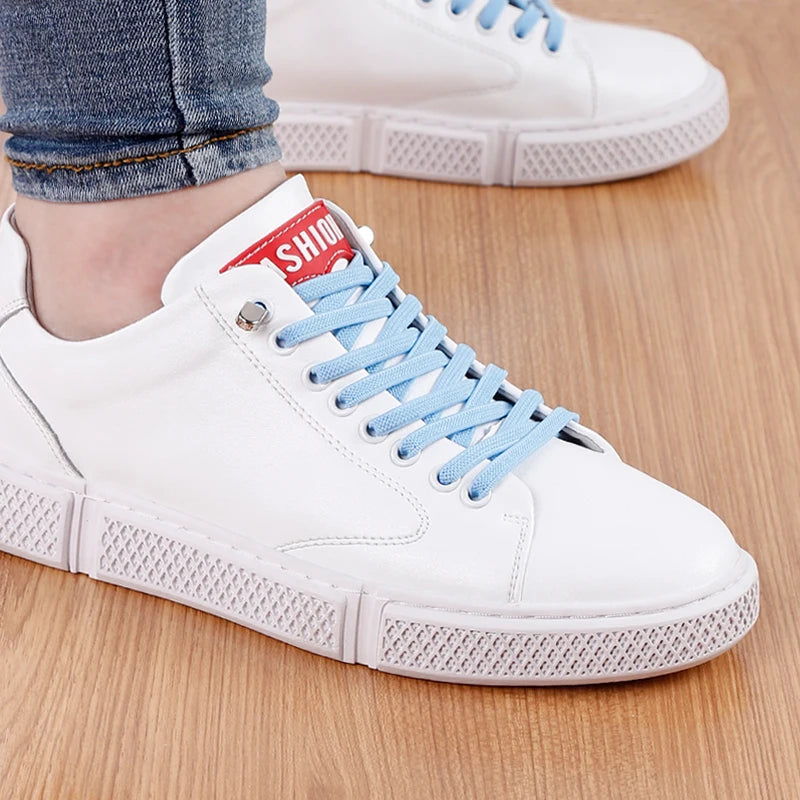 1Pair No Tie Shoe laces Elastic Shoelaces Outdoor Leisure Sneakers Quick Safety Flat Shoelace Kids And Adult Unisex Lazy laces