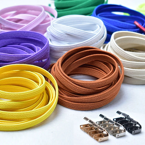 Flat Elastic No-Tie Shoelaces – Outdoor Lazy Laces for Kids & Adults (1 Pair)