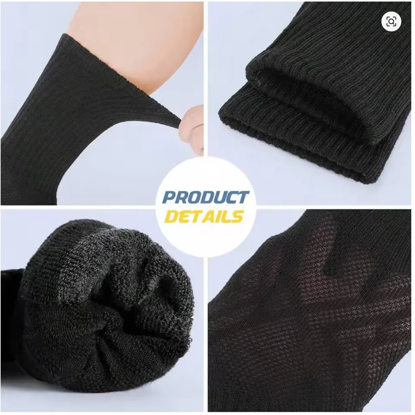 10/30 Pairs of High-Quality Soft and Comfortable Men's Running Socks Summer Sweat Wicking and Breathable Basketball Sports Socks